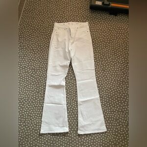 NWT JCrew white flare stretch jean size 29